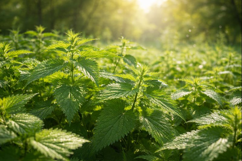 pășune de urzici verzi